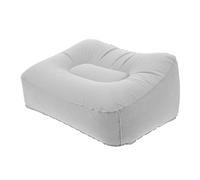 Sewroro 1piezas Reposapiés Inflable De Flocking Pvc Para Cojín De Masaje Para Pies Para Aviones y Color Gris