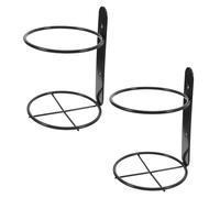 Sewroro 2 Botelleros Colgantes de Pared de Metal Negro Soporte Individual para Botella de Vino Botellero Moderno para Cocina y Bar Resistente y Compacto para Almacenamiento