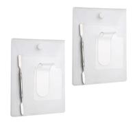 Sewroro 2 Paletas de Salón y Herramienta de Maquillaje Acrílicas Transparentes 7.5X6 CM Ligeras y Portátiles para Uñas con Espátulas Incluidas