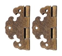 Sewroro 2 Piezas Bisagras de Metal Antiguas Estilo Vintage para Puertas de Armario, Aleación de Zinc Resistente, Suave y Diseño Retro Decorativo para Muebles