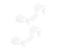 Sewroro 2 Piezas Colmillos Retráctiles de Vampiro para Halloween, Dientes Postizos de Plástico Blanco, Accesorios Realistas y Fáciles de Usar para Fiesta y Disfraces