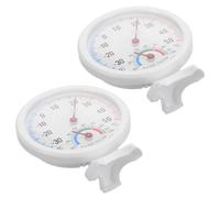 Sewroro 2 Piezas Higrómetro Termómetro Analógico Medidor Compacto de Temperatura y para Refrigeradores y Humidificadores Lectura Clara y Precisa para Interior y Exterior