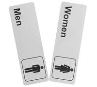 Sewroro 2 Piezas Letreros de Aseos Autoadhesivos de para Baños Señalización Moderna y Minimalista para Puertas y Paredes Oficinas y