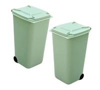 Sewroro 2 piezas Mini Papelera de Escritorio de Cubo de Basura y Multifuncional para Oficina y Diseño Compacto y para Cocina Dormitorio y Baño