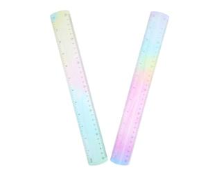 Sewroro 2 Piezas Regla Suave Flexible de PVC 30cm para Dibujar y Medir | Colorida, Fácil de Leer, No se Rompe al Doblarse, para Aula y Geometría, Uso Escolar y Oficina