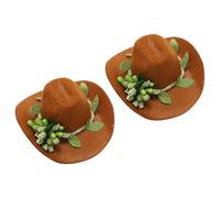 Sewroro 2 Piezas Sombreros para Botellas de Vino en Fieltro, Adorno Elegante para Fiestas y Navidad, Funda Decorativa Única para Botellas Diseño Sencillo y Duradero