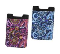 Sewroro 2 Piezas Tarjetero Adhesivo para Teléfono Móvil de Soporte de Tarjetas Cartera Pegajosa para Móvil Material Durable Compatible Mayoría de Teléfonos Diseño Práctico y Cómodo para