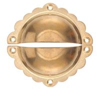 Sewroro 2 Piezas Tirador de Cajón Vintage, Pomo del Cajón de Latón Dorado, Estilo Antiguo, Forma de Concha, Fácil de Instalar, para Armarios, Puertas y Cajones de Cocina