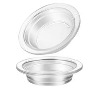 Sewroro 2 Platos de Repuesto para Calentador de Cera, Platos Difusores de Aceites Esenciales de Aromaterapia de Vidrio Transparente de 4,5 Pulgadas, Bandeja para Calentar Velas Y Derretir Cera Y