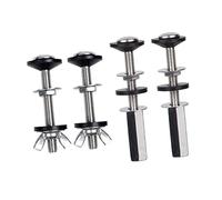 Sewroro 2 Tornillos para Montaje de Asiento de Inodoro con Junta de Goma Repuestos de Bisagras Resistente Inoxidable para Wc