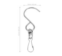 Sewroro 20 Ganchos Giratorios de 360 Grados Forma de S de Acero Inoxidable Gancho Giratorio para Colgar Campanillas de Viento Macetas y Decoración Exterior Clips de 85 MM Paquete de