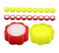 Sewroro 20 Piezas Herramienta de Escritorio para Humedecer Dedos Esponjas Suaves para Dinero y Clasificar Papeles Unidades Colores Rojo y Amarillo