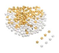 Sewroro 200 Piezas Star Shape Spacer Beads Lightweight Plastic Stars For Jewelry Making Large Hole Charms For DIY Bracelets Necklaces Craft Accessories