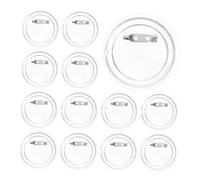 Sewroro 25piezas Insignia Transparente De Botón Alfileres Circulares De Acrílico Para Manualidades Fiestas Infantiles Alfileres Diy De Botón Imagen
