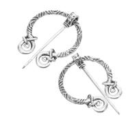 Sewroro 2piezas Broche Vikingo Metalico Para Cinturon y Collar Accesorios Retro Medieval Para Cosplay Estilo Gotico Para Bufandas y Prendas