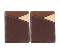 Sewroro 2piezas Pegatina de Cuero PU para Teléfono Móvil Cartera para Teléfono Tarjetero Funda Trasera para Tarjetas Compatible Varios Modelos para Llevar Tarjetas de Forma Discreta y Segu