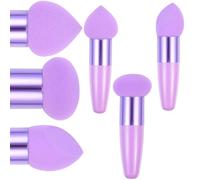 Sewroro 3 Bolígrafos de Maquillaje Multiusos Esponjas Flexibles, Set de 3 Piezas en Color Púrpura, Herramienta Práctica para Rostro, Accesorios de Maquillaje Femenino Portátil para Uso