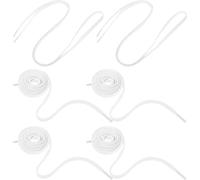 Sewroro 3 Pares Cordones de Zapatillas Planos de Algodón, Blancos, 120cm, para Zapatillas de Baloncesto y Zapatos de Lona, Estilo Clásico y Sencillo