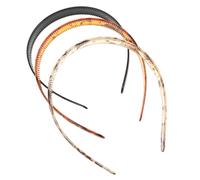 Sewroro 3 Piezas Diadema Ancha Cómoda y Antideslizante de PC con Dientes Cortos para Mujer con Superficie Lisa, Adecuado para Noches de Cita y Oficina