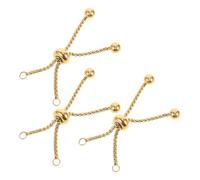 Sewroro 3 Piezas Extensión de Pulsera Ajustable Inoxidable de Cadena Deslizante para Joyas Diy Accesorios Elegantes y Versátiles para Decoración Personalizada