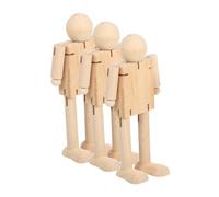 Sewroro 3 Piezas Maniquí Robot de Madera Articulado para Dibujo Artístico con Articulaciones Flexibles Muñecos para Pintar para DIY Infantil y Enseñanza
