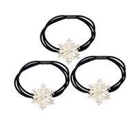 Sewroro 3piezas Diadema De Copo Para Mujer Lazos Elásticos Gemas De Imitación Accesorio Pelo Copos Para Fiestas De Navidad