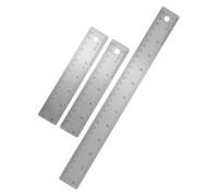 Sewroro 3piezas Regla de Corcho de Acero Inoxidable Regla Antideslizante para Estudiantes Herramienta de Medición de Ingeniería con Graduación Métrica para Dibujo y Diseño Oficina