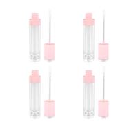 Sewroro 4 Botellas de Brillo Labial Vacías de 8 Ml Plástico Duradero Color Rosa Tubos Pequeños para Maquillaje DIY Envases Portátiles para Brillo de Labios y Aceites Ideales para