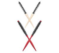 Sewroro 4 Cepillos Redondos para Rizar Cabello Grueso y Rizado Set de Peines Mango de Madera y Tubo de Aluminio Cepillos para Flequillo y Peinado Profesional Adecuado para Viajes y