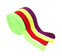 Sewroro 4 Piezas Banda Elástica de Nylon para Acabado Estirable de Fluorescente y Fluorescente para Proyectos de Ropa Diy y Accesorios