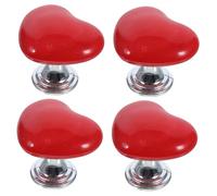 Sewroro 4 piezas Botón de Presión para Inodoro Forma de Corazón de Unidades Botón de Descarga para Tanque de Agua del Baño Resistente y Fácil de Instalar Accesorio Duradero para Mecanismo