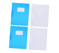 Sewroro 4 piezas Carpetas Giratorias Transparentes de Plástico Portafolios Resistentes al Agua para Oficina y Escuela Organizador Portátil para y