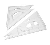Sewroro 4 piezas de Medición Triangulares de de Dibujo Precisas para Estudiantes y Profesionales para Diseño Gráfico y Enseñanza