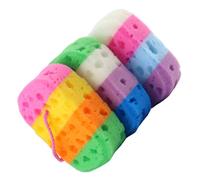 Sewroro 4 Piezas Esponjas Corporales de Lufa para Baño Esponja de Baño de Malla Reutilizable para Ducha Spa Espuma Espumosa