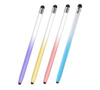 Sewroro 4 Piezas Unidades de Lápices Capacitivos para Pantalla Táctil Stylus de Doble Punta Alta Sensibilidad para Tabletas y Smartphones Bolígrafos Multifuncionales para Dibujo Escritura