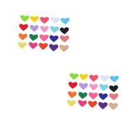 Sewroro 40 piezas Unidades Parches Termoadhesivos Bordados Forma de Corazón Apliques DIY para Ropa Mochilas y Bolsos Colores Surtidos Decorativos y Reparadores Color Color Aleatorio