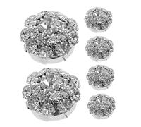 Sewroro 4piezas Gemelos Decorativos Desmontables Cubiertas de Botones de Gemas de Imitación para Chaqueta de Hombre Adornos de Camisa de Vestir