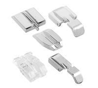Sewroro 5 Piezas Kit Prensatelas Multifunción para Máquina de Coser Eléctrica para Costura Doméstica Incluye Prensatelas para Cremalleras y Dobladillos Compacto y Portátil para Accesorios