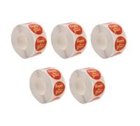 Sewroro 5 Rollos de Pegatinas Adhesivas de Feliz Año 2026 500 Unidades por Rollo Sellos para Sobres y Tarjetas de Felicitación Etiquetas Decorativas para Manualidades y Regalos