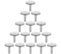 Sewroro 50 Piezas Patas Niveladoras Ajustables de Hierro Base, Tamaño M8x20 Mm, Pies de Muebles Resistentes para Gabinetes, Mesas y Sillas, Niveladores para Muebles, Reutilizable