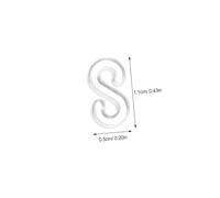 Sewroro 500 Piezas Clips S para Pulseras de Bandas Elásticas Conectores Plásticos Transparentes Duraderos para Manualidades y Accesorios de Bisutería