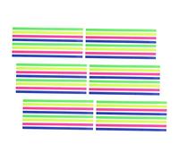 Sewroro 6 Cinta Adhesiva Transparente Fluorescente Extraíble para Subrayado Etiquetas Marcadoras para Estudiantes Resaltadores Prácticos para Libros y Organización