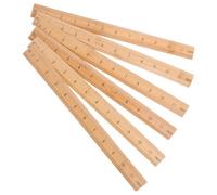 Sewroro 6 Piezas Bamboo Fabric Rulers Dual Scale Sewing Measuring Tools With Precise Markings For Tailoring Crafting School Office Use