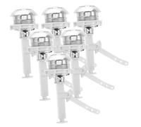 Sewroro 6 Piezas Botón de Descarga de Inodoro de Compatible Mayoría Acabado Cromado Accesorios para Baño Instalación Resistente la Superficie y Suave