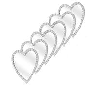 Sewroro 6 Piezas Espejo Compacto Corazón para Teléfono de Calcomanías Autoadhesivas de Espejo para Decorar Fundas de Teléfono Accesorios para Maquillaje y Personal