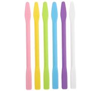 Sewroro 6piezas Varillas De Silicona Para Remover De Palitos De Silicona Para Mascarillas Faciales Aplicador De Mascarilla De Barro Palitos Reutilizables Para Cosméticos