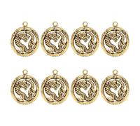 Sewroro 8pcs Retro Anhänger Schlüsselanhänger taps jakobsweg DIY Drachenanhänger beschläge gabe schmücken Halskette Drachen-Anhänger Dragon Schmuck Frauen Anhänger Charme Messing, 3.60X3.00X0.10CM,