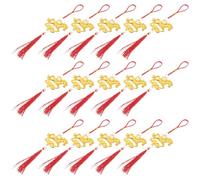 Sewroro Adornos Colgantes para Año Chino 2026 20 Piezas de Borlas Rojas Caballo Pequeño Decoración Tradicional Feng Shui para Fiesta Tet y Bonsái