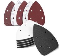 Sewroro Almohadilla de Lijado Triangular 140x90mm para Lijadora Mouse y Papel de Lija 80, 120 y 180 para Herramientas de Carpintería