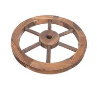 Sewroro Arte De Pared Rueda De Carro De Madera Vintage 25 Cm Para Estudio y Jardín Decoración Rústica Colgante Fácil Instalación